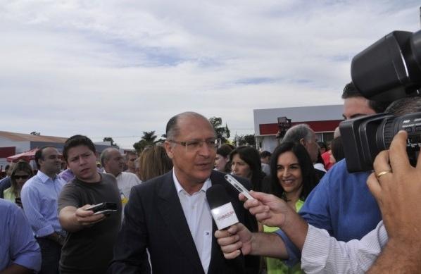 Alckmin durante visita à Agrishow (Sérgio Masson/Gazeta de Ribeirão)