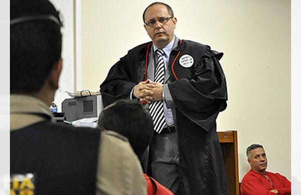 Imagem do segundo dia de julgamento de Marcos Aparecido dos Santos, o Bola (Divulgação/TJMG)