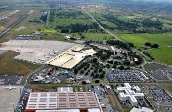 Imagem aérea do Aeroporto Internacional de Viracopos, em Campinas  (Cedoc/RAC)