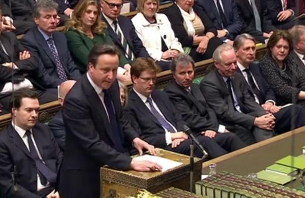 David Cameron discursa durante sessão do Parlamento britânico que homenageia Margaret Thatcher  (France Press)