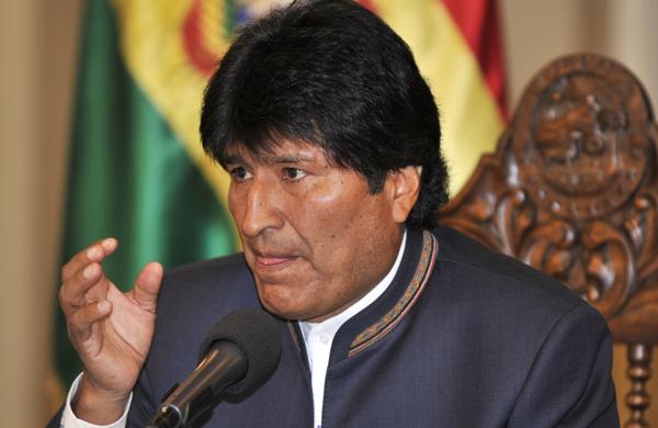 Presidente boliviano Evo Morales durante coletiva em que pediu a volta do senador opositor Roger Pinto (France Presse)