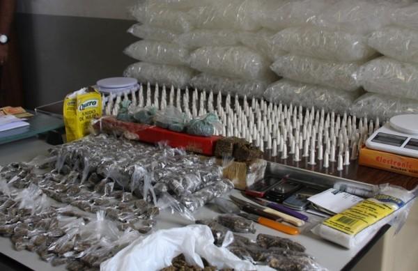Grande quantidade de drogas é apreendida em Paulínia; quatro homens presos por tráfico de drogas (Divulgação/Guarda Municipal )
