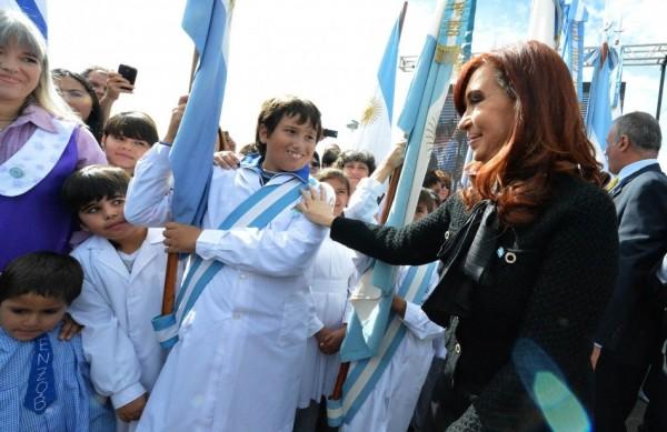Cristina Kirchner, presidente das Argentina, durante ato em homenagem à Guerra das Malvinas (France Press)