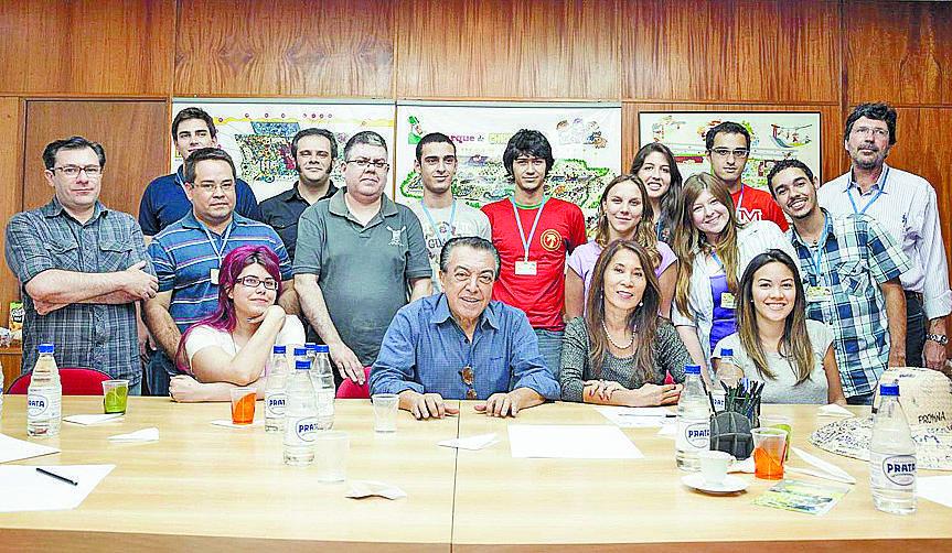 Maurício de Sousa recebeu os alunos da Esalq em seu estúdio, em São Paulo (Divulgação)
