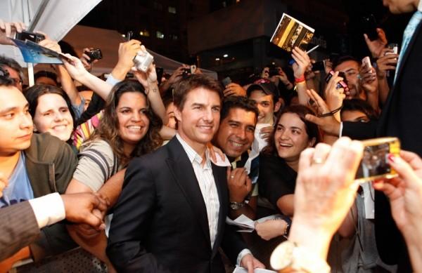 Tom Cruise durante o lançamento do filme 'Oblivion', no Rio (Divulgação)