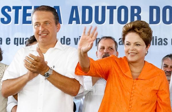 Eduardo Campos (PSB), governador de Pernambuco e Dilma Rousseff (PT) (Agência Brasil)
