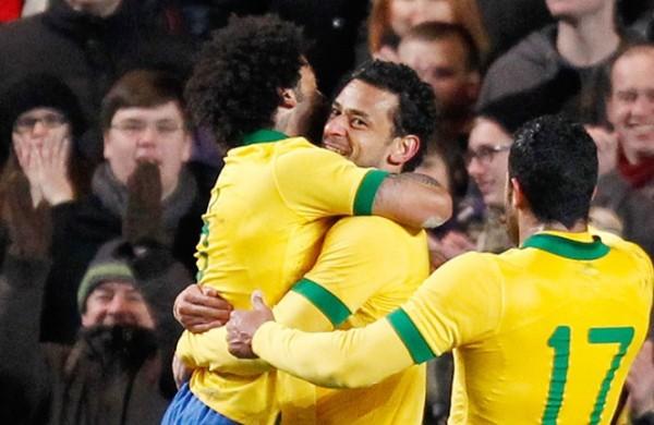 Fred comemora gol contra a Rússia (France Press)