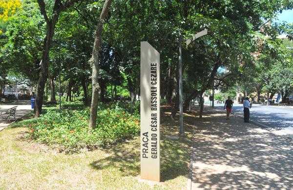 Praça XV de Novembro, que recebeu o nome de Geraldo Cezare (César Rodrigues/AAN)