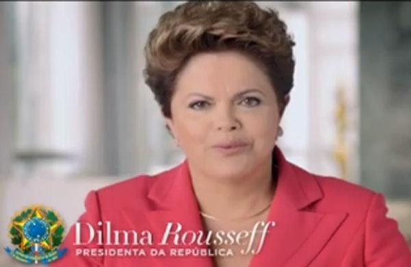Dilma em pronunciamento na televisão (Reprodução)