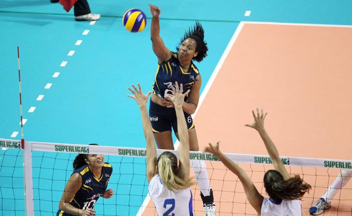 A cubana Daymi Ramirez foi a melhor jogadora da partida desta terça-feira (Leandro Ferreira/AAN)
