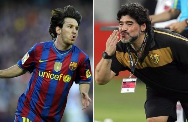 Maradona afirma sonhar com oportunidade de treinar craque argentino no Barcelona (France Press)