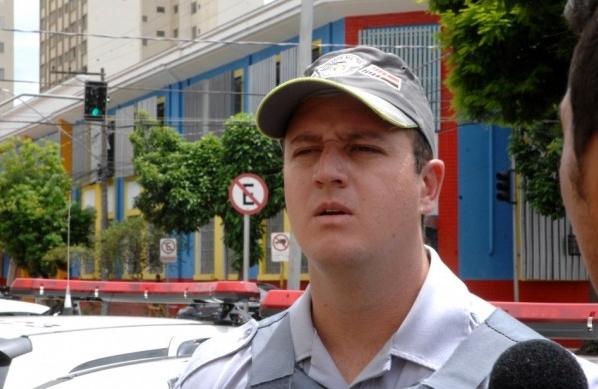 Soldado Bortolato, da PM, que atendeu a ocorrência do rapaz baleado (Gazeta de Ribeirão)