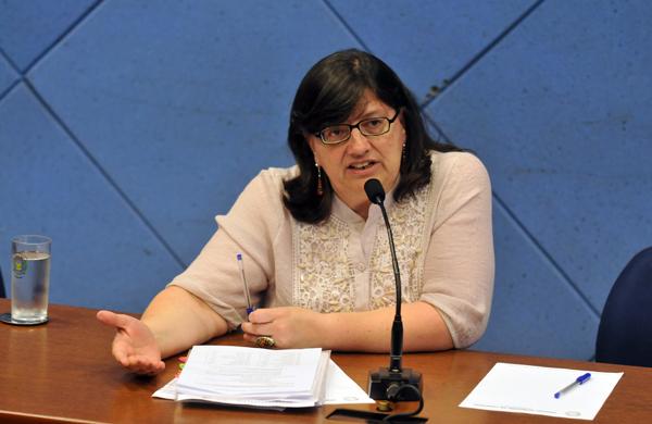 Rosângela Rigo, da secretaria nacional, fala sobre os dados na Câmara ( Dominique Torquato/AAN)