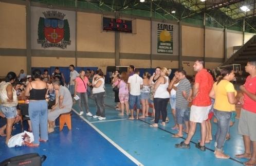 As famílias estão abrigadas no Centro Esportivo Castelão e escolas da Cidade, (Foto/ Prefeitura Municipal de Cubatão)