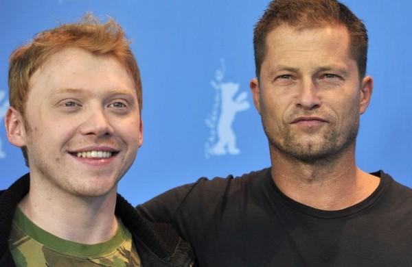 O aotr britânico Rupert Grint (à esq.) e o germânico Til Schweiger (France Press)