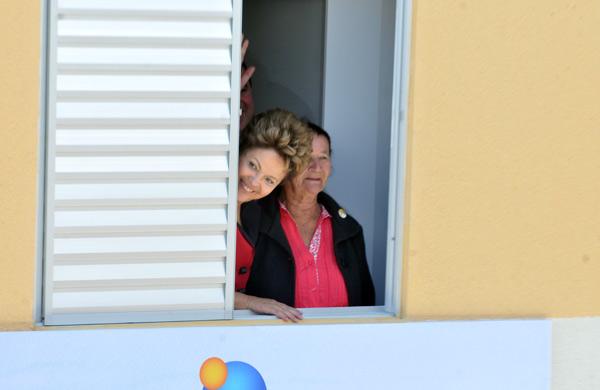 Dilma Rousseff durante entrega de moradias do programa federal Minha Casa Minha Vida, em Campinas, em agosto deste ano ( Dominique Torquato/AAN)