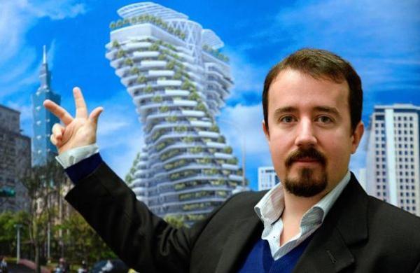Belga Vincet Callebaut e seu projeto futurista, o Agora Garden Tower (France Press)