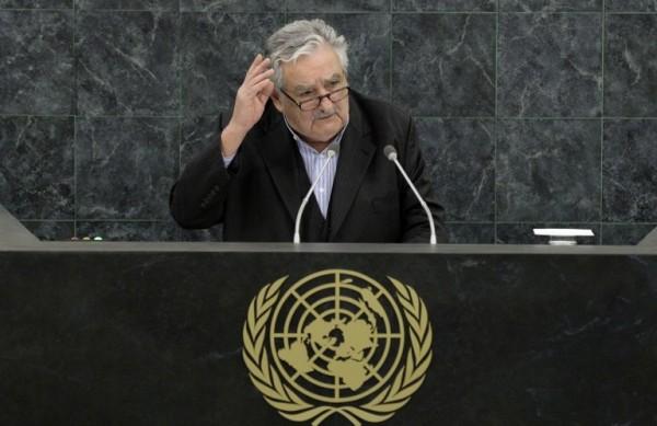 O presidente uruguaio, José Mujica, em seu discurso na ONU criticou duramente as consequências do capitalismo (France Press)