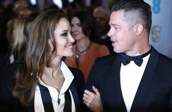 Angelina Jolie e Brad Pitt em fevereiro deste ano, no BAFTA, em Londres (Getty images)