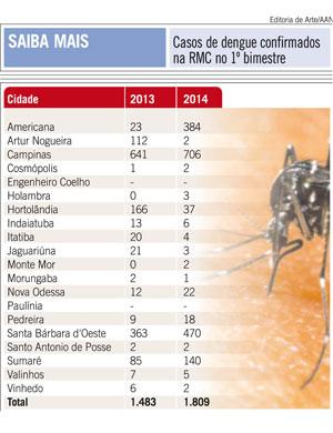 Casos de dengue (Editoria de Arte/AAN )
