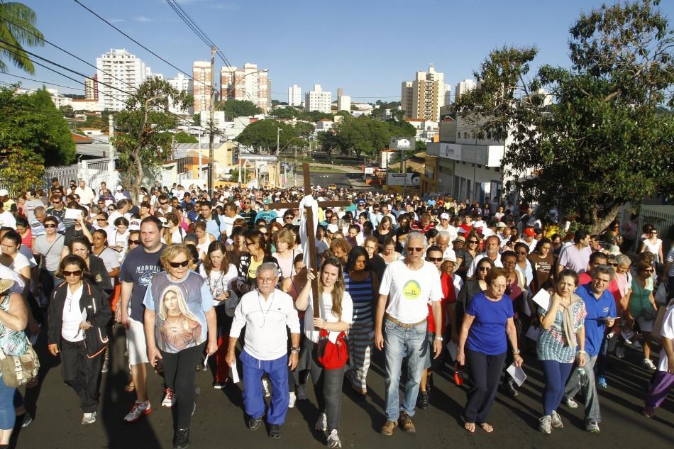 Caminhada da sete igrejas na Sexta-feira Santa em Campinas ( Gustavo Tilio/Especial para a AAN)