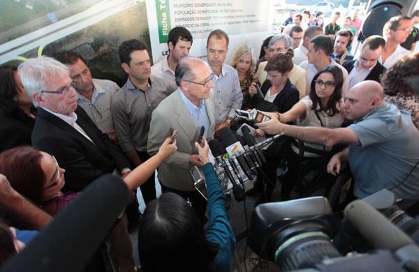 Governador Geraldo Alckmin durante a entrega das obras na regi&atilde;o de Campinas ( Rodrigo Zanotto/Especial para a AAN)