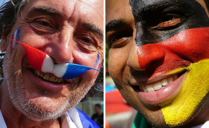 Torcedores da Fran&ccedil;a e Alemanha (AFP)