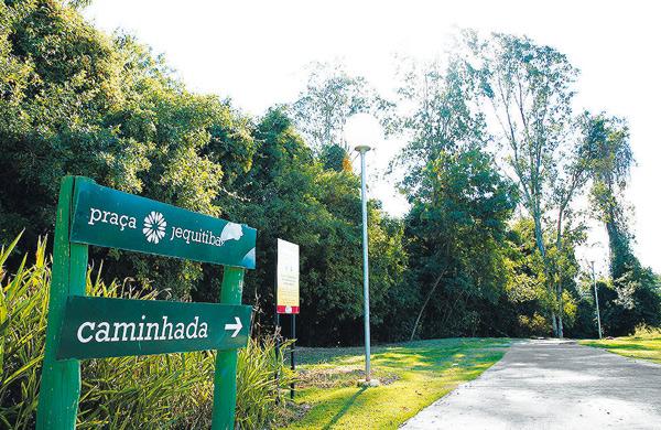 Entrada do Parque Jequitib&aacute;, que fica no bairro Santa Rosa: &aacute;rea degradada de 87 mil metros em recupera&ccedil;&atilde;o (Cristiano Diehi Neto)