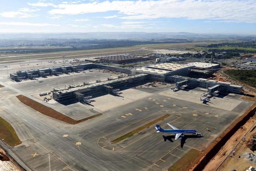 Foto a&eacute;rea do novo terminal de passageiros do Aeroporto de Viracopos ( Divulgação)