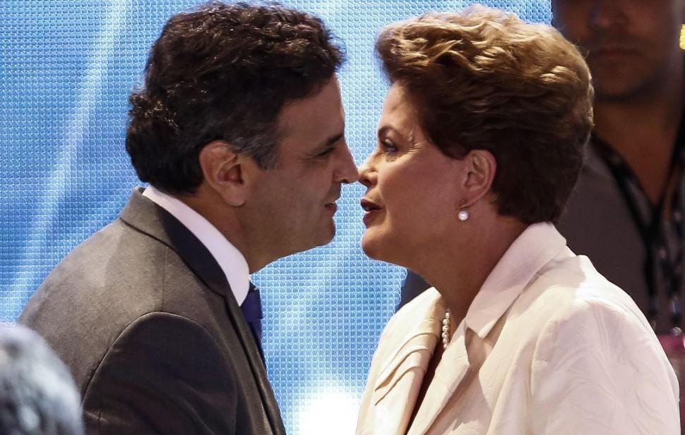 A&eacute;cio, Dilma (AFP PHOTO / Miguel SCHINCARIOL )