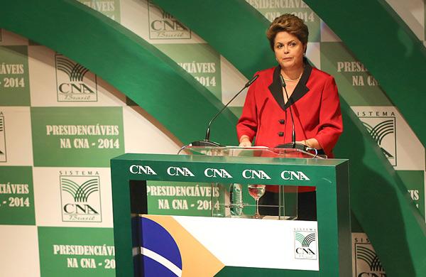 Durante sabatina na CNA com os candidatos ao Planalto, Dilma Rousseff disse que o projeto que trata da terceiriza&ccedil;&atilde;o do trabalho, paralisado no Congresso Nacional, precisa de um di&aacute;logo cont&iacute;nuo (Divulgação/ CNA)