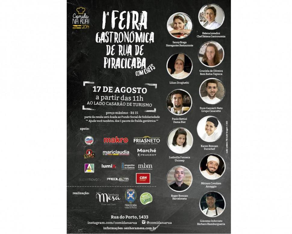 Flyer - Feira - Gastron&ocirc;mica - Piracicaba - 2014 (Reprodução)