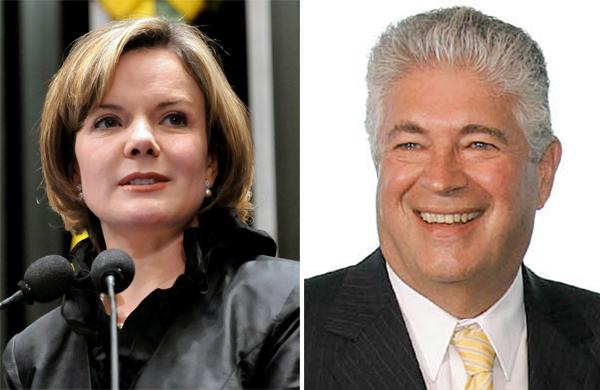 Gleisi Hoffmann (PT) e Roberto Requi&atilde;o (PMDB)  ( Cedoc/RAC)