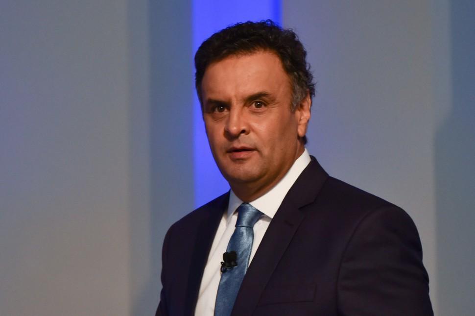 O candidato &agrave; presid&ecirc;ncia da Rep&uacute;blica, A&eacute;cio Neves (PSDB) (AFP PHOTO / YASUYOSHI CHIBA )