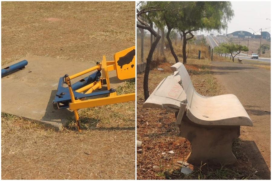 Vandalismo, Pedregulho, equipamentos p&uacute;blicos ( Divulgação)