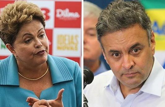 Os presidenci&aacute;veis Dilma (PT) e A&eacute;cio (PSDB) se encontram em debate promovido pelo Grupo Bandeirantes na ter&ccedil;a-feira (14)  ( Divulga&ccedil;&atilde;o/Band)