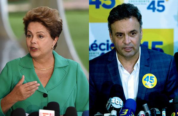 Dilma e A&eacute;cio se enfrentam em primeiro debate nesta ter&ccedil;a, na Band (Evaristo Sa/ AFP)