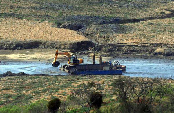 &Aacute;rea de capta&ccedil;&atilde;o do primeiro volume morto em represa do Sistema Cantareira em Joan&oacute;polis: uso de uma nova cota da reserva j&aacute; est&aacute; autorizada ( Edu Fortes/ AAN)