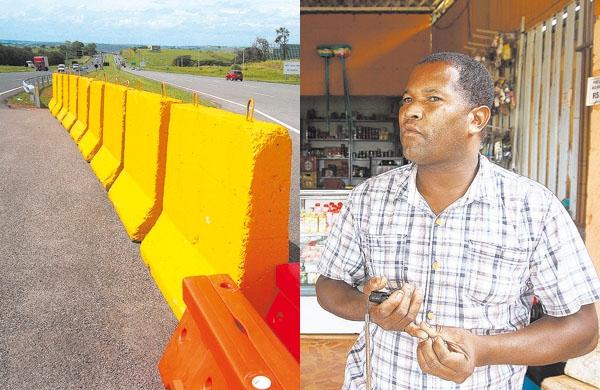 Bloqueio em acesso na Rodovia Campinas-Mogi; Oliveira, da associa&ccedil;&atilde;o dos moradores  (Janaina Ribeiro/ AAN)