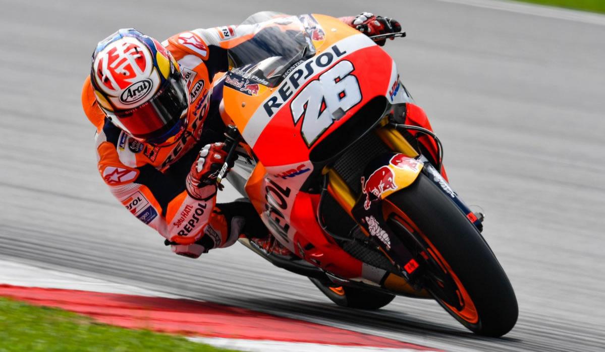 Dani Pedrosa durante etapa da MotoGP (AFP)