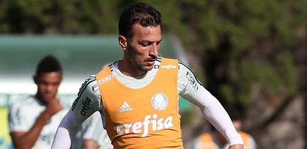 Edu Dracena durante treino no Palmeiras (Divulgação)