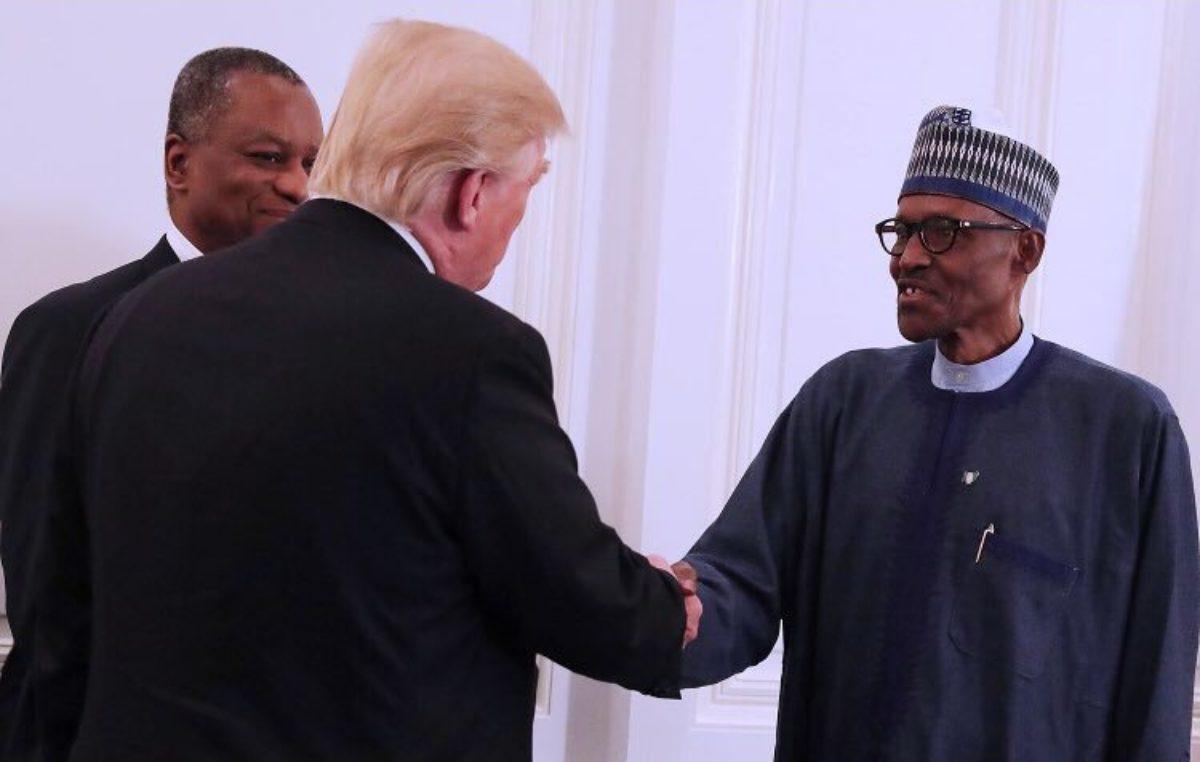 Trump, pela primeira vez, vai hospedar um presidente africano, o nigeriano Muhammadu Buhari, na Casa Branca (Divulgação)