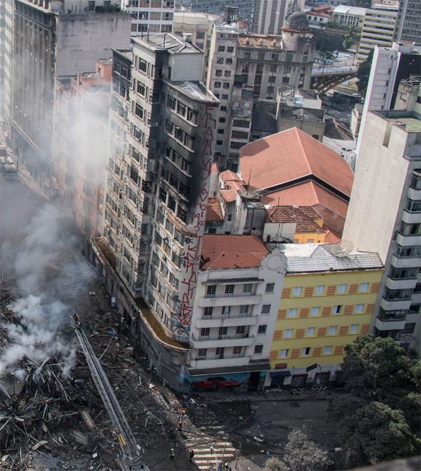 Imóveis vizinhos não têm risco de cair (Divulgação)