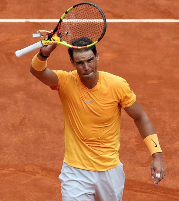 Rafael Nadal fez mais uma vítima no saibro nesta quinta-feira e garantiu seu lugar nas quartas de final do Masters 1000 de Madri (AFP)