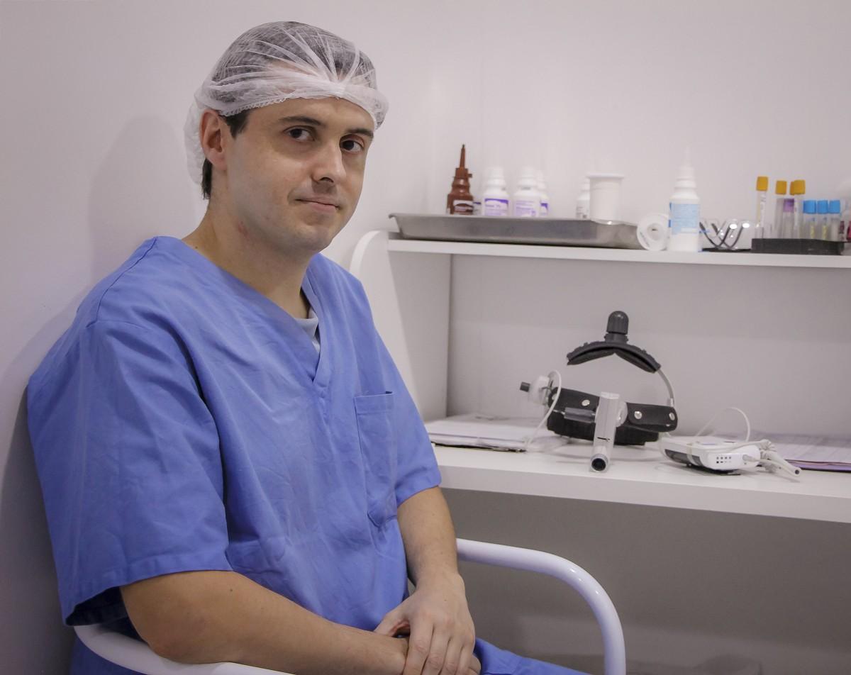 Cirurgião otorrinolaringologista, Dr. João Paulo Rezende Felício, no Samaritano (Erika Almeida)