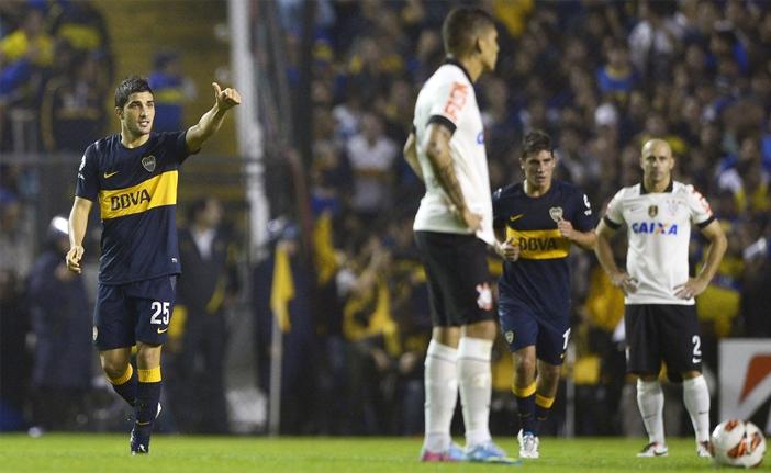 Em 2013 o Boca Juniors derrotou o Tim&atilde;o em uma partida que teve o &aacute;rbitro Carlos Amarilla como carta marcada (France PRess)