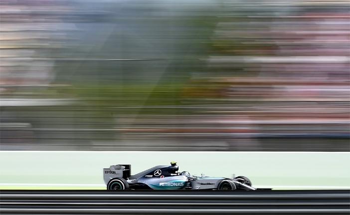 Nico Rosberg liderou de ponta a ponta o GP de Barcelona neste domingo (France Press)