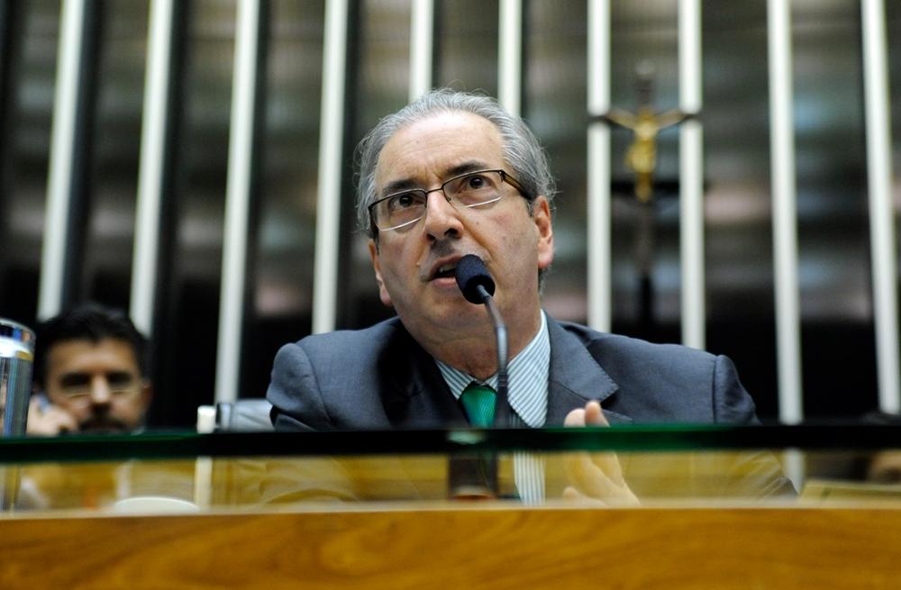 Os manifestantes, contudo, n&atilde;o fizeram men&ccedil;&atilde;o &agrave;s denuncias que envolvem o presidente da C&acirc;mara, denunciado por corrup&ccedil;&atilde;o e lavagem de dinheiro na Lava Jato (Maryanna Oliveira/Ag&ecirc;ncia C&acirc;mara)