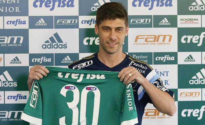 Sem atuar h&aacute; quase um ano, Fellype Gabriel vem do Sharjah, dos Emirados &Aacute;rabes Unidos, com contrato at&eacute; maio de 2017 (Cesar Greco/Ag Palmeiras/Divulgação)