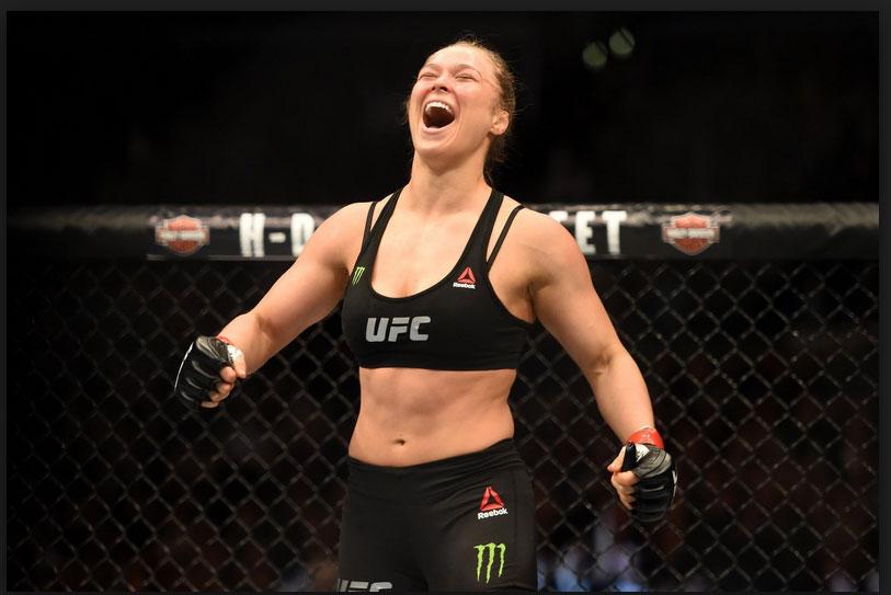 O triunfo de Ronda, t&atilde;o esperado quanto consagrador, mereceu gritos efusivos do p&uacute;blico (Getty Images )